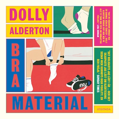 Bra material – omslag till ljudboken av Dolly Alderton