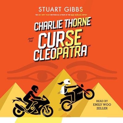 Charlie Thorne and the Curse of Cleopatra – omslag til lydbogen af Stuart Gibbs
