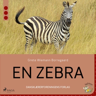 En zebra – omslag til lydbogen af Grete Wiemann Borregaard