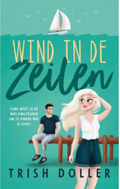 Wind in de zeilen – omslag van het luisterboek van Trish Doller