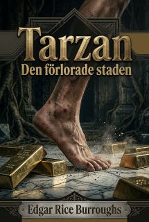 Tarzan - Den förlorade staden – omslag till ljudboken av Edgar Rice Burroughs