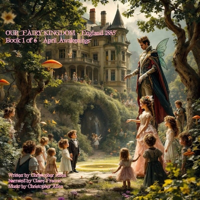 Our Fairy Kingdom - England 1885 – omslag til lydbogen af AI Voice Christopher Allen