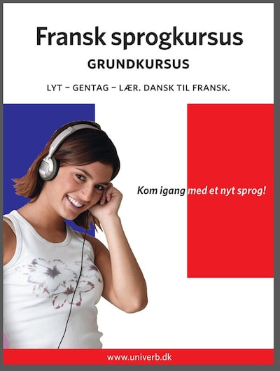 Fransk sprogkursus Grundkursus – omslag til lydbogen af Univerb