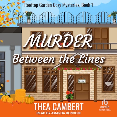 Murder Between The Lines – omslag til lydbogen af Thea Cambert