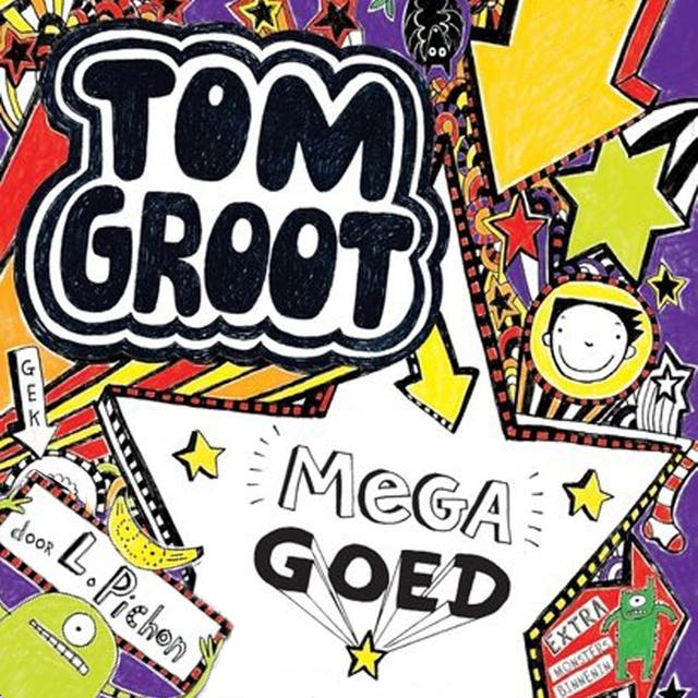 Tom Groot 5 - Mega goed (in BIJNA alles) – omslag van het luisterboek van Liz Pichon