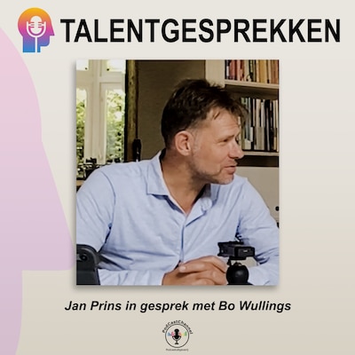 Jan Prins in gesprek met Bo Wullings – omslag van het luisterboek van Jan Prins