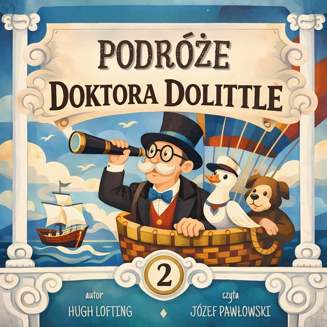Podróże Doktora Dolittle – okładka audiobooka, autor Hugh Lofting