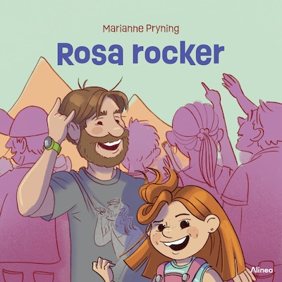 Rosa rocker, Grøn læseklub – omslag til lydbogen af Marianne Pryning