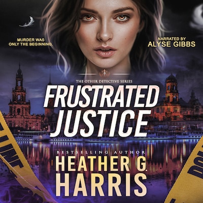 Frustrated Justice – omslag til lydbogen af Heather G. Harris