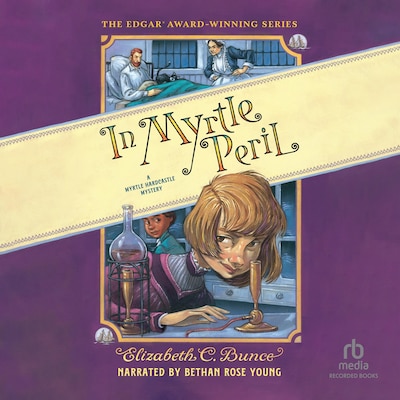 In Myrtle Peril – omslag til lydbogen af Elizabeth C. Bunce