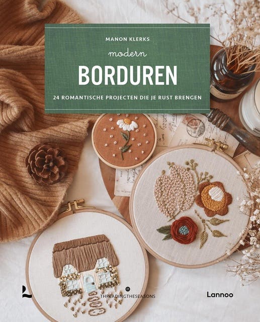 Modern borduren: 25 romantische projecten die je rust brengen – omslag van het luisterboek van Manon Klerks
