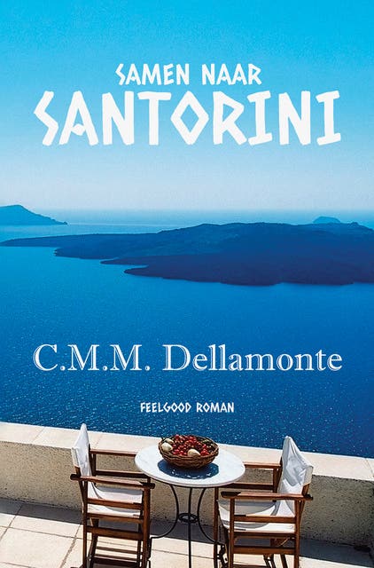 Samen naar Santorini – omslag van het luisterboek van C.M.M. Dellamonte