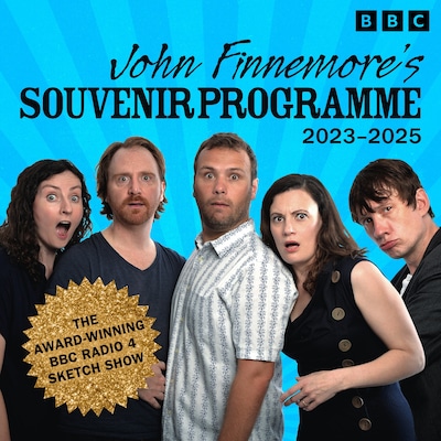 John Finnemore’s Souvenir Programme: 2023-2025 – omslag til lydbogen af John Finnemore