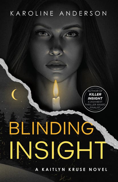 Blinding Insight – omslag til lydbogen af Karoline Anderson