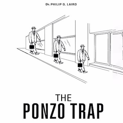 The Ponzo Trap – omslag til lydbogen af Dr. Philip G.  Laird