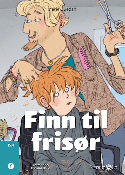 Finn til frisør – omslag til lydbogen af Marie Duedahl