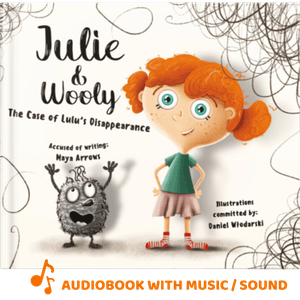 Julie and Wooly. The Case of Lulu’s Disappearance. Słuchowisko – okładka audiobooka, autor Maya Arrows