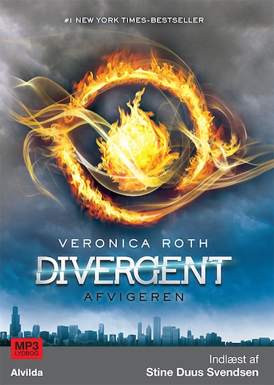 Divergent 1: Afvigeren – omslag til lydbogen af Veronica Roth