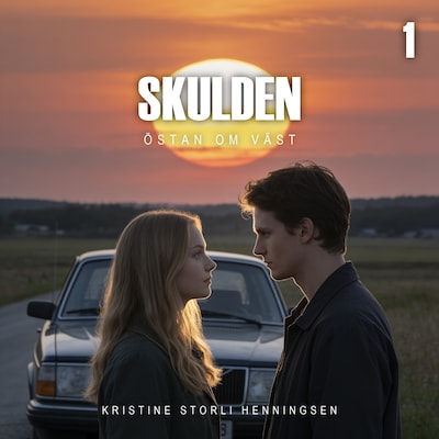 ÖSTAN OM VÄST - SKULDEN – omslag till ljudboken av Kristine Storli Henningsen