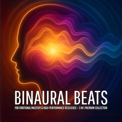 Binaural Beats for Emotional Mastery and High-Performance Resilience – 3-in-1 Premium Collection – omslag til lydbogen af Binaural Beats Studios Berlin