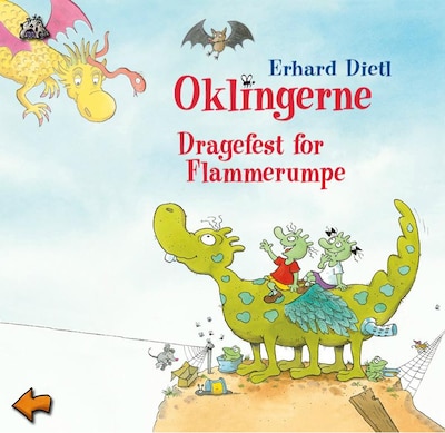 Oklingerne - En dragefest for Flammerumpe – omslag til lydbogen af Erhard Dietl