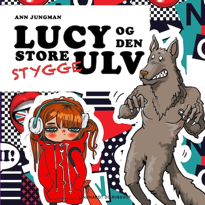 Lucy og den Store Stygge Ulv – omslag til lydbogen af Ann Jungman