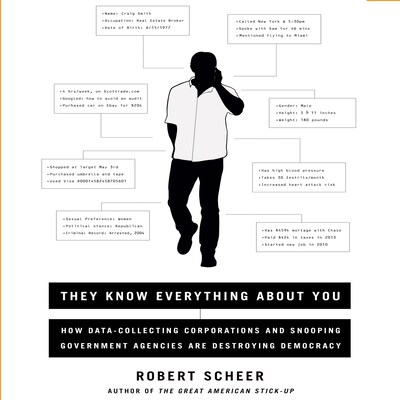 They Know Everything About You – omslag til lydbogen af Robert Scheer