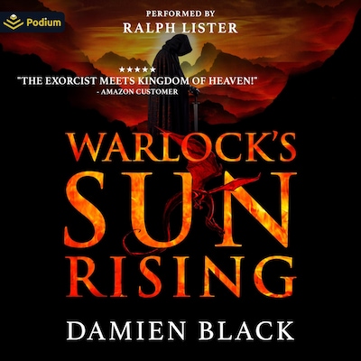 Warlock's Sun Rising – omslag til lydbogen af Damien Black