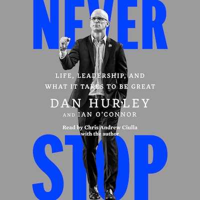 Never Stop – omslag til lydbogen af Dan Hurley, Ian O'Connor