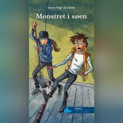 Monstret i søen – omslag til lydbogen af Søren Vagn Jacobsen