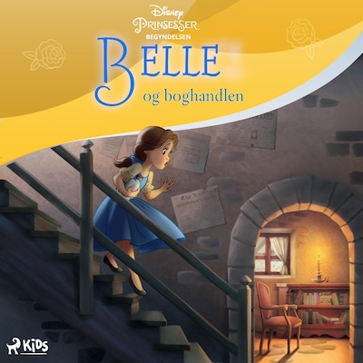 Belle - Begyndelsen - Belle og boghandlen – omslag til lydbogen af Disney