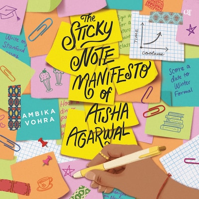 The Sticky Note Manifesto of Aisha Agarwal – omslag til lydbogen af Ambika Vohra