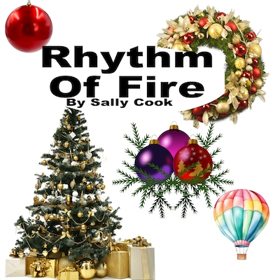 Rhythm of Fire – omslag til lydbogen af Sally Cook