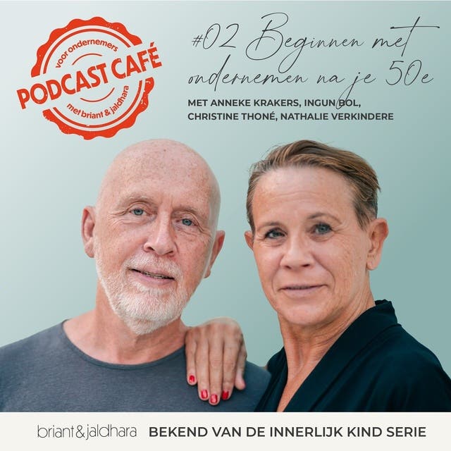Beginnen met ondernemen na je 50e – omslag van het luisterboek van Briant Donker Curtius,Jaldhara Groeneveld