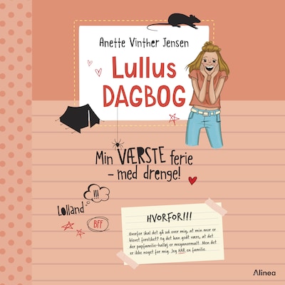Lullus dagbog (1) - Min værste ferie med drenge – omslag til lydbogen af Anette Vinther Jensen