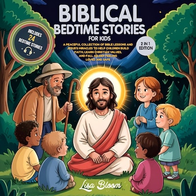 Biblical Bedtime Stories for Kids – omslag til lydbogen af Lisa Bloom