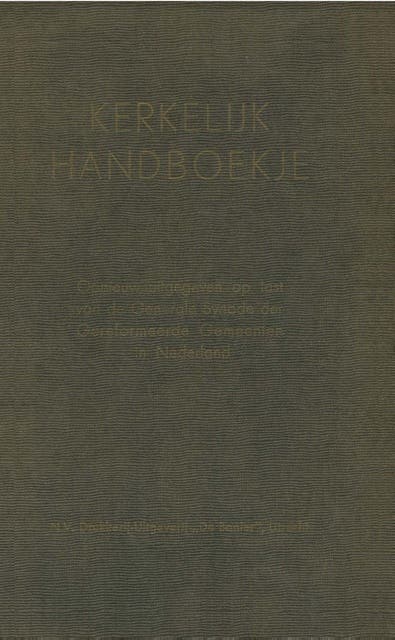 Kerkelijk handboekje: opnieuw uitgegeven op last van de Generale Synode der Gereformeerde Gemeenten in Nderland – omslag van het luisterboek van G.H. Kersten