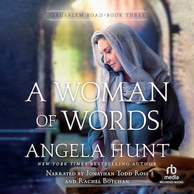 A Woman of Words – omslag til lydbogen af Angela Hunt