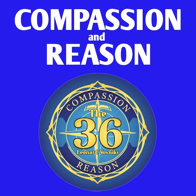 Compassion and Reason: The 36 Leonard Vovniks – omslag till ljudboken av B Raquen Clarebi