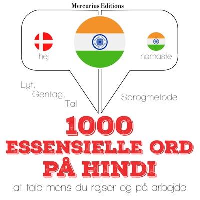 1000 essentielle ord på hindi – omslag til lydbogen af JM Gardner