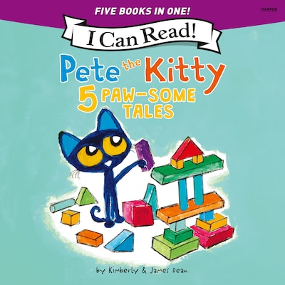 Pete the Kitty: 5 Paw-Some Tales – omslag til lydbogen af James Dean, Kimberly Dean