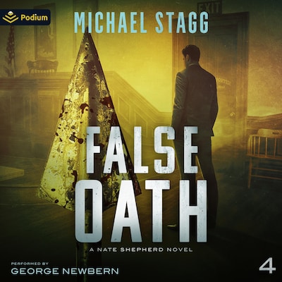 False Oath – omslag til lydbogen af Michael Stagg