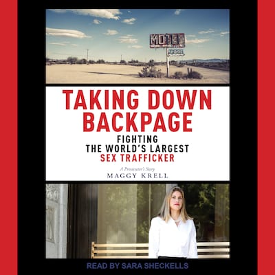 Taking Down Backpage – omslag til lydbogen af Maggy Krell