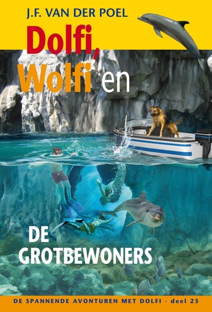Dolfi, Wolfi en de grotbewoners – omslag van het luisterboek van J.F. van der Poel