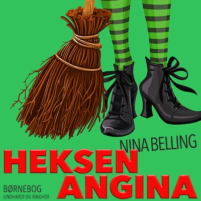 Heksen Angina – omslag til lydbogen af Nina Belling