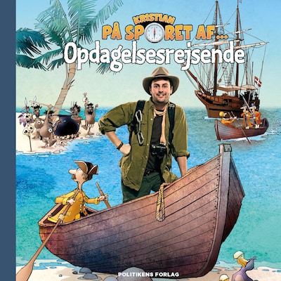 Kristian på sporet af opdagelsesrejsende – omslag til lydbogen af Kristian Gintberg