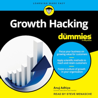 Growth Hacking For Dummies – omslag til lydbogen af Anuj Adhiya
