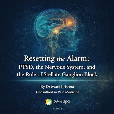 Resetting the Alarm – omslag til lydbogen af Dr Murli Krishna