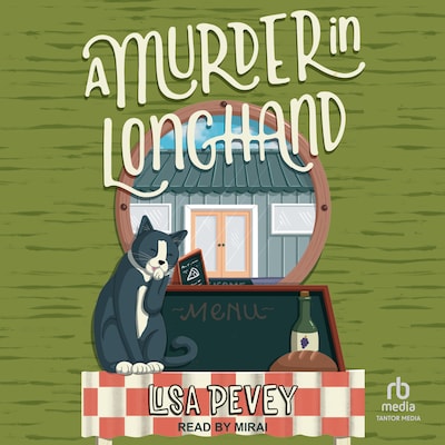 A Murder in Longhand – omslag til lydbogen af Lisa Pevey