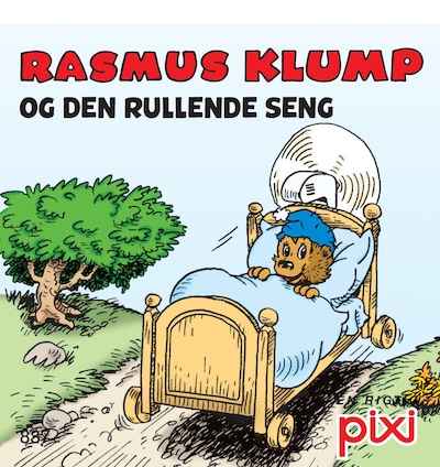 Rasmus Klump 1 - Den rullende seng og Det glemte tog – omslag til lydbogen af Carla Og Vilh. Hansen